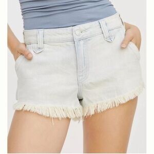 NWT Pilcro Anthropology Denim Micro Jean Shorts Light Wash Cut Off Sz 30